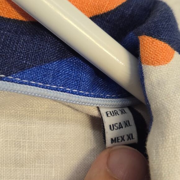 Porter & Ash Hawaiian Shirt Mens XL Linen Button Up Floral Short Sleeve - Picture 4 of 7